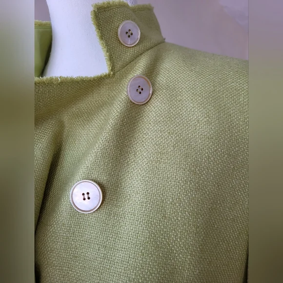 Akris Lime Green Blazer Size 10 - Picture 3 of 15